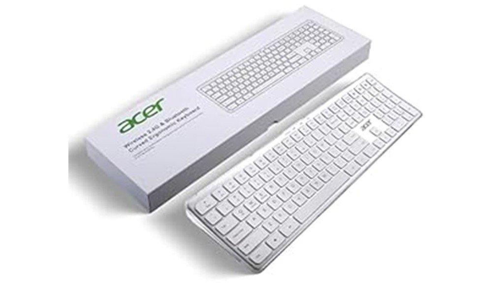 curved transparent wireless keyboard